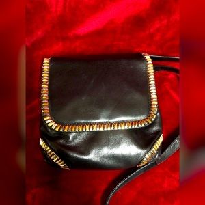 Sharif leather crossbody purse, Made in the USA